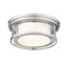 Z-Lite Willow 3 Light Flush Mount, Brushed Nickel, Inner White & Outer Clear 426F16-BN - alternate 4